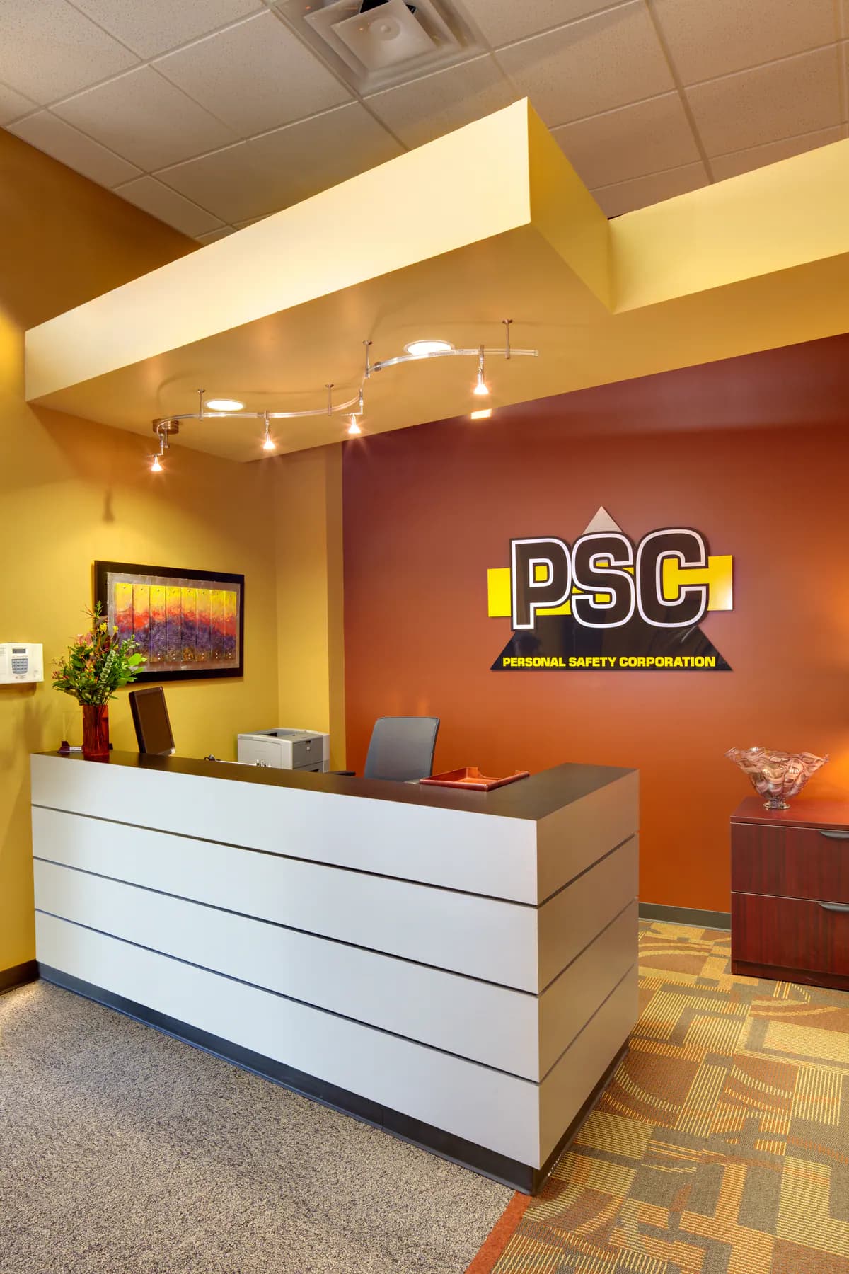Finished Primus commercial lobby and reception area